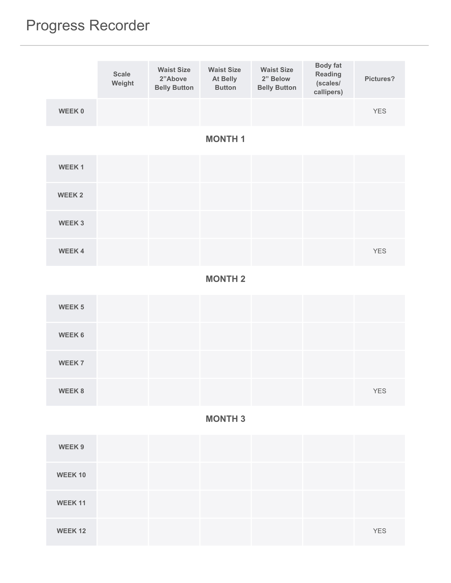 Progress Diary & Tracking Sheets